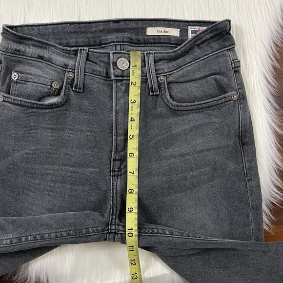 NoEnd Size 25 Gray Philly Farrah Kick Flare Denim Jeans - Picture 5 of 11
